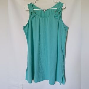 Croft & Barrow Womens Tank Top Size L Color Aqua